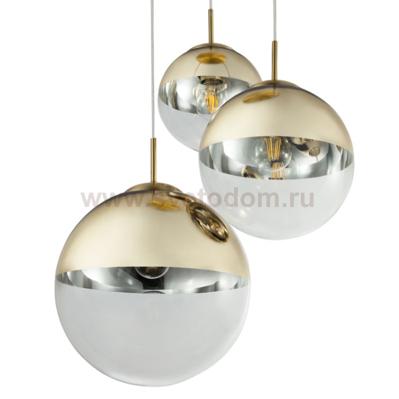Светильник подвесной Mirror Ball Gold 1 плафон Loft Concept 40.2772