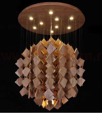 Люстра Wooden Glowworm Quadro Loft Concept 40.279