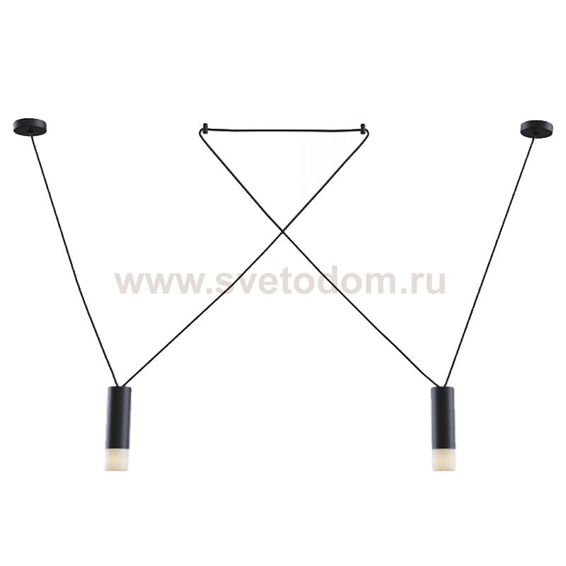 Wireflow LED Black Suspension lam 2 патрона Loft Concept 40.2816