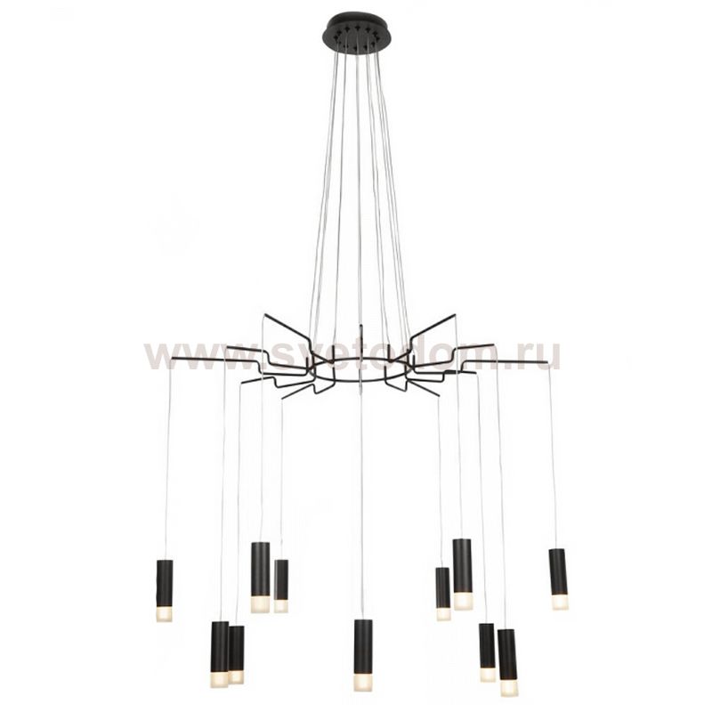 Wireflow LED Black Suspension lam 12 патронов Loft Concept 40.2819-1