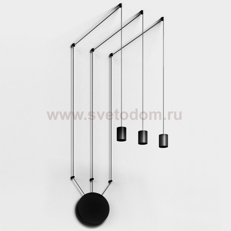 Подвес Wireflow FreeForm 0363 LED Black 3 патрона Loft Concept 40.2821-1