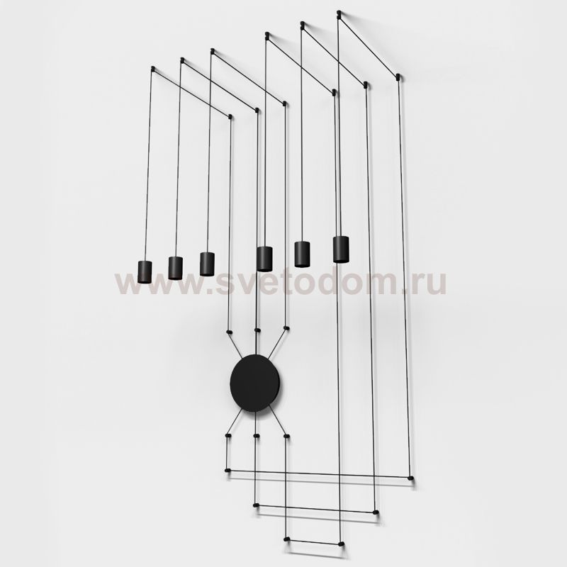 Подвес Wireflow FreeForm LED Black 6 патрона Loft Concept 40.2823-1