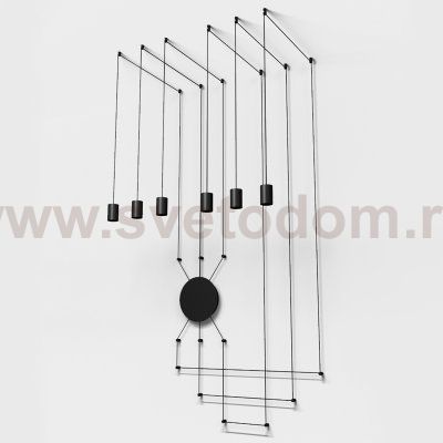 Подвес Wireflow FreeForm LED Black 6 патрона Loft Concept 40.2823-1