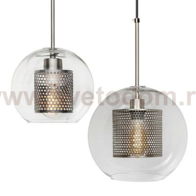 Perforated Vessel Pendant Lamp Nickel Ball Loft Concept 40.2831