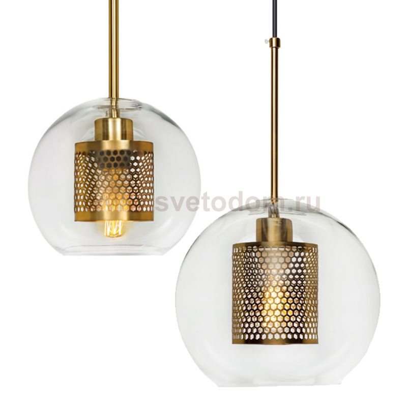 Perforated Vessel Pendant Lamp Gold Ball Loft Concept 40.2832
