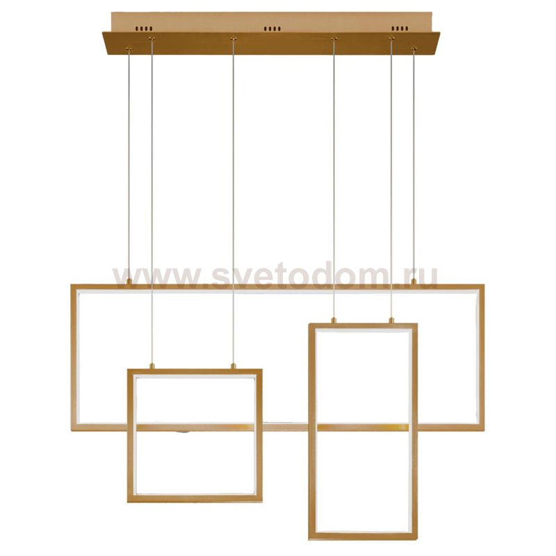 Люстра Rectangle Geometry Chandelier Gold 3 Loft Concept 40.2853-2