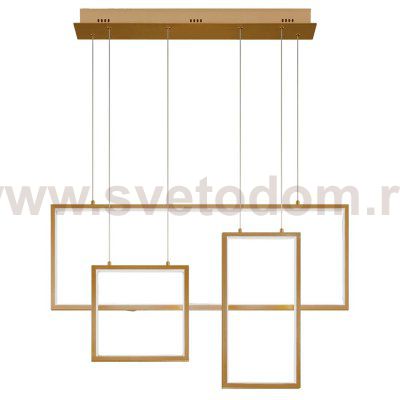 Люстра Rectangle Geometry Chandelier Gold 3 Loft Concept 40.2853-2