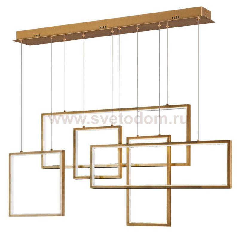 Люстра Rectangle Geometry Chandelier Gold 5 Loft Concept 40.2855-2