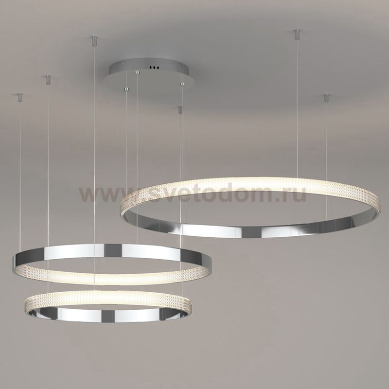 Люстра Композиция из колец ORACLE Mahlu 3 Rings Silver Loft Concept 40.2858-2