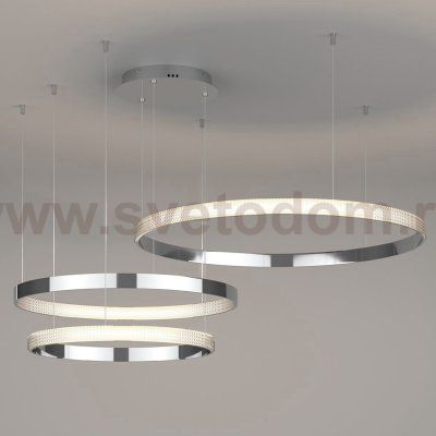 Люстра Композиция из колец ORACLE Mahlu 3 Rings Silver Loft Concept 40.2858-2