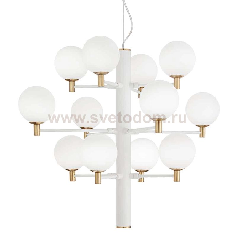 Люстра Italian Globe Abstraction Light White 12 Loft Concept 40.2929-3