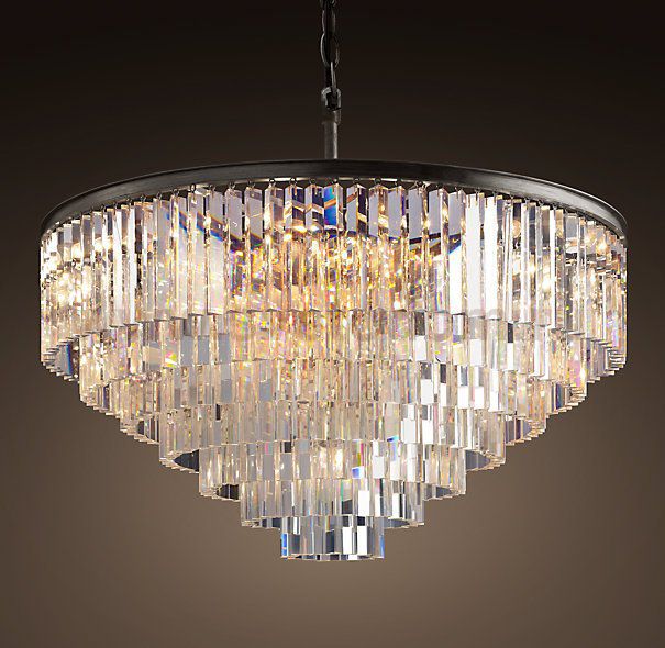 Люстра RH 1920s Odeon Clear Glass Fringe Chandelier - 80, 110 Loft Concept 40.292