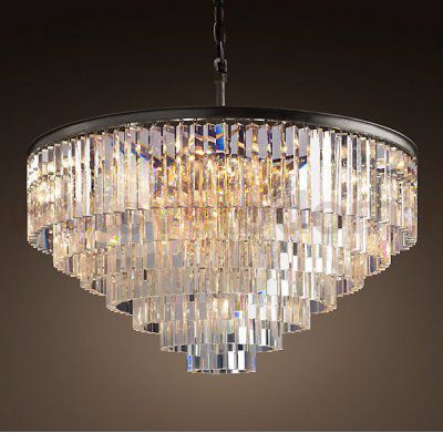 Люстра RH 1920s Odeon Clear Glass Fringe Chandelier - 80, 110 Loft Concept 40.292