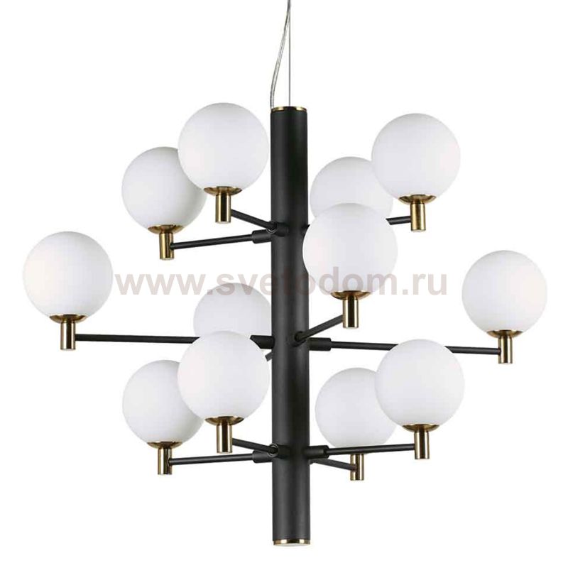 Люстра Italian Globe Abstraction Light White and Black 12 Loft Concept 40.2931-3