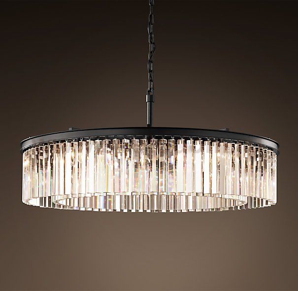 Люстра RH Rhys Clear Glass Prism Round Chandelier 80 Loft Concept 40.293