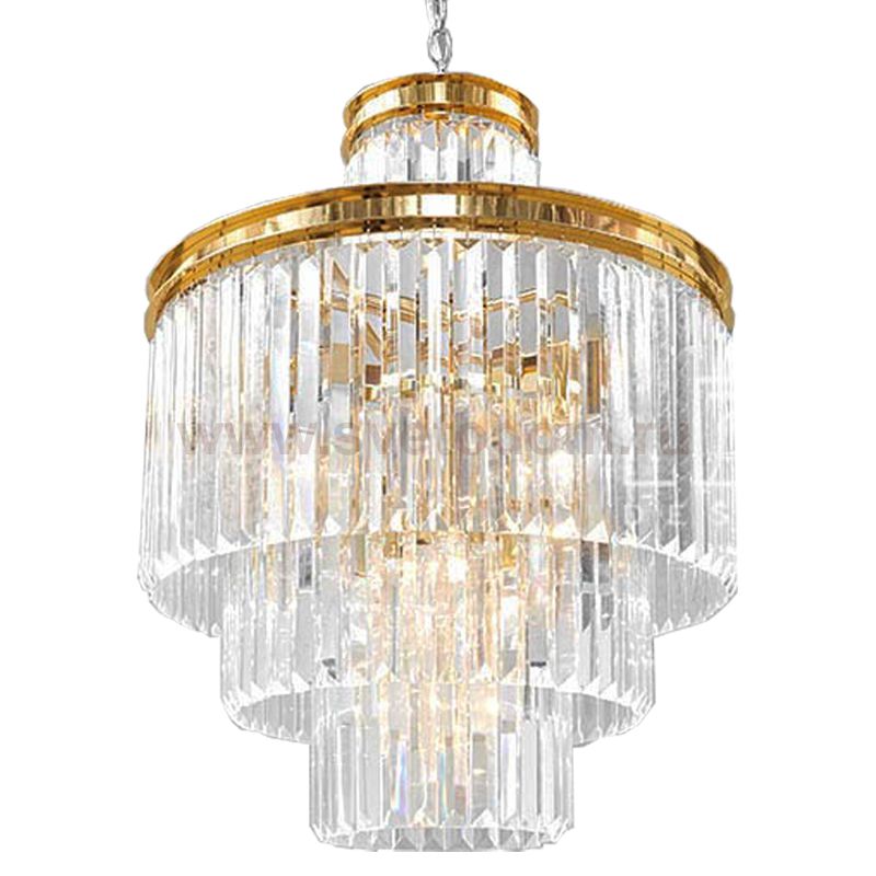 Люстра RH Odeon Chandelier Four Gold 50 Loft Concept 40.2944-2