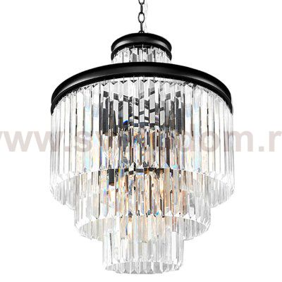 Люстра RH Odeon Chandelier Four Black 50 Loft Concept 40.2945-2