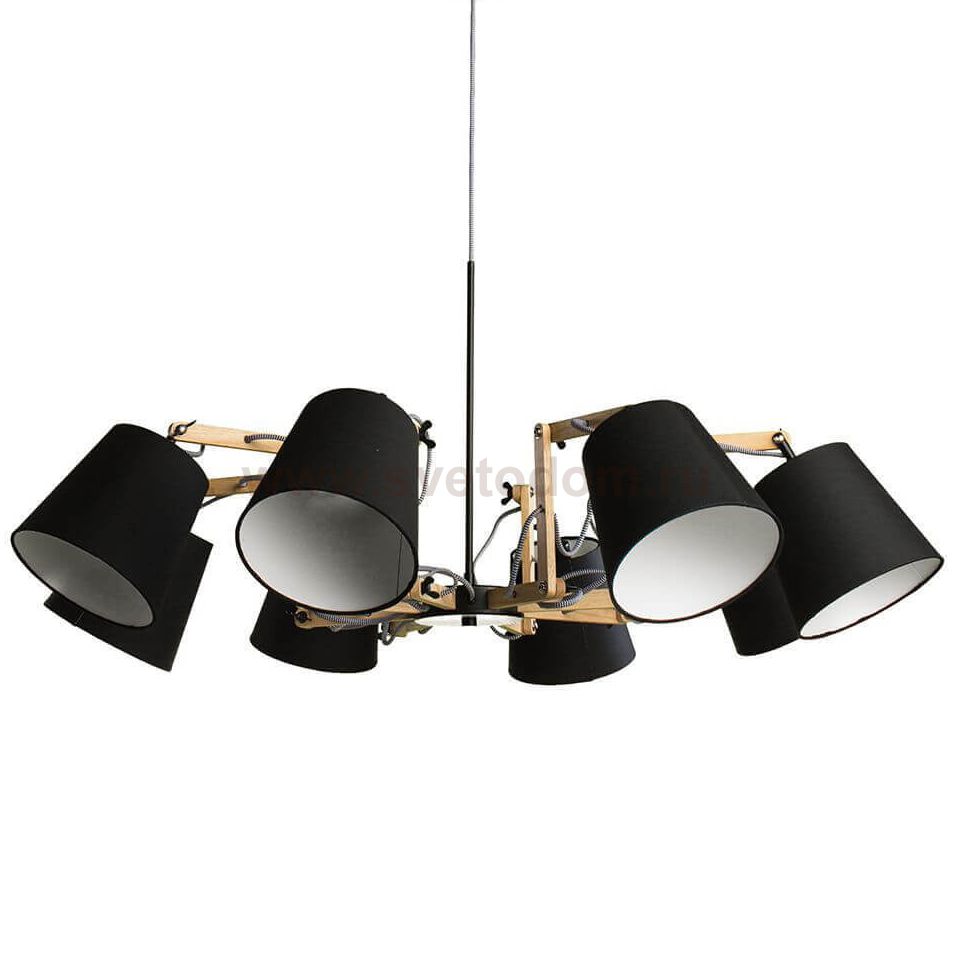 Люстра Woodland Pendant 8 Black Loft Concept 40.2980-3