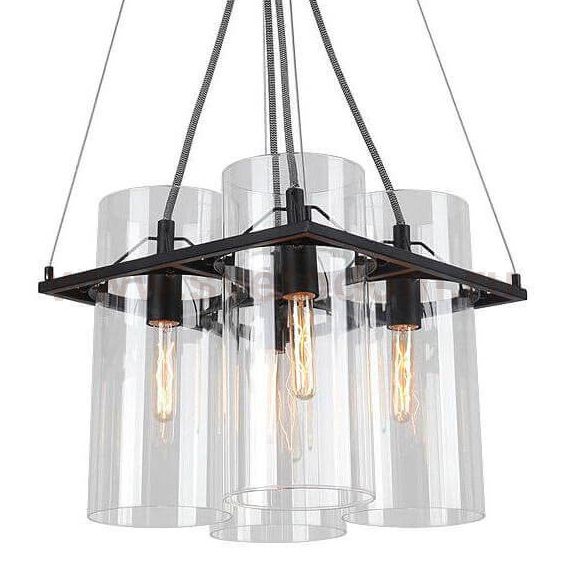 Люстра Glass Cylinder Chandelier Loft Concept 40.2999-3