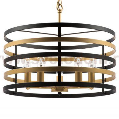 Люстра Gold Stripes Chandelier 5 Loft Concept 40.3014-3