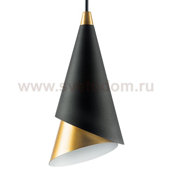 Подвесной светильник Lucio Black and Gold One Loft Concept 40.3029-3