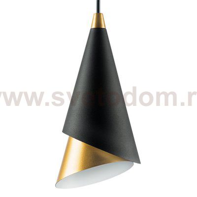 Подвесной светильник Lucio Black and Gold One Loft Concept 40.3029-3