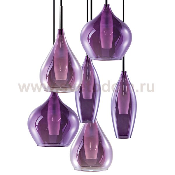 Люстра Candiano Purple 6 Light Loft Concept 40.3039-3