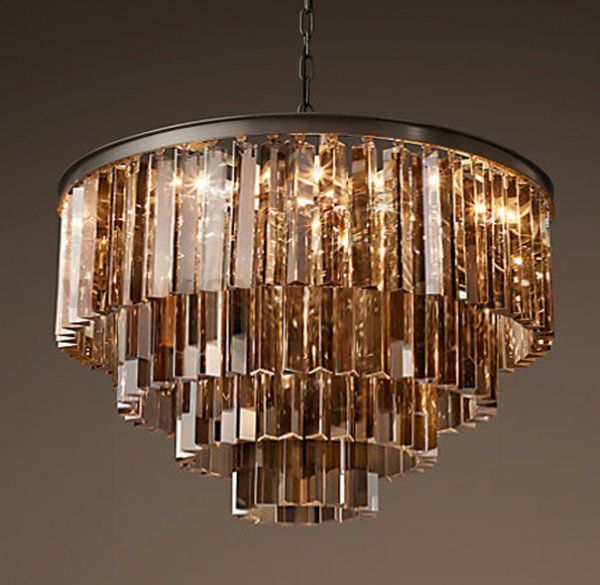Люстра RH 1920s Odeon Smoke Glass Fringe Chandelier -60 Loft Concept 40.305