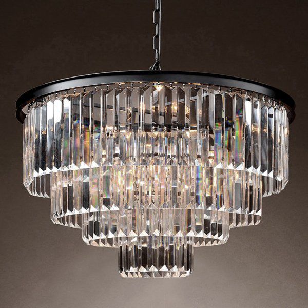 Люстра RH 1920s Odeon Clear Glass Fringe Chandelier -60 Loft Concept 40.308