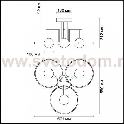 Люстра потолочная Odeon light 4031/40CL LOND