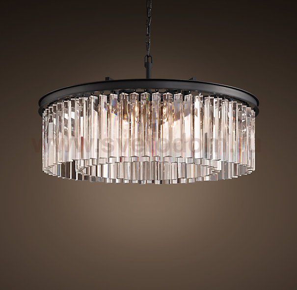 Люстра RH Rhys Clear Glass Prism Round Chandelier 70 Loft Concept 40.312