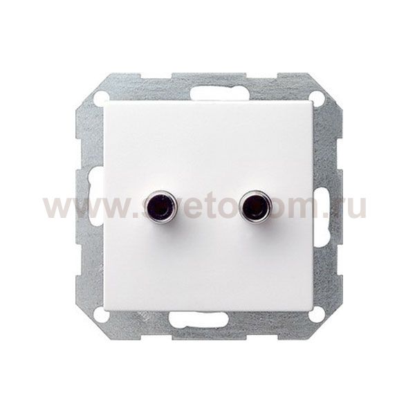 Gira S-55 Бел Накладка для акустических разъемов (Тюльпан) (G40327)