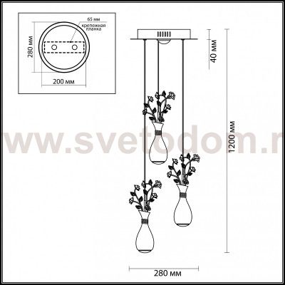 Люстра Odeon light 4035/18L CAROLIS