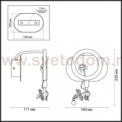 Светильник настенный бра Odeon light 4036/6WL FIUGGI
