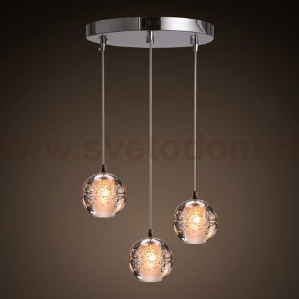 Люстра Bocci 14.3 Three Pendant Led Crystal Glass Ball 3 Loft Concept 40.391
