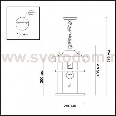 Уличный светильник - подвес Odeon light 4044/1 VIRTA