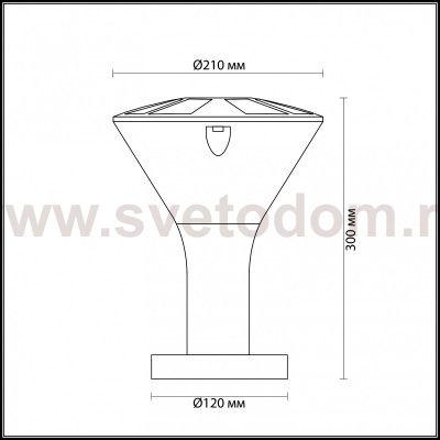 Уличный светильник на столб Odeon light 4046/1B LENAR
