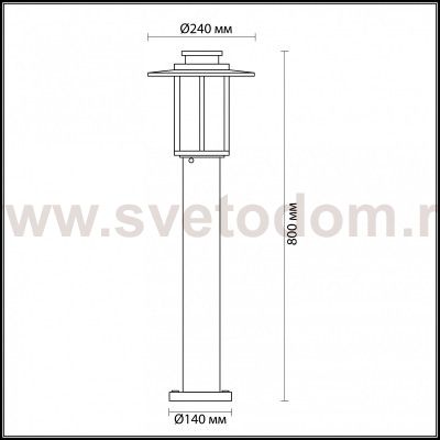 Уличный светильник 80 см Odeon light 4047/1F MITO