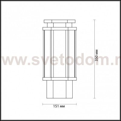 Уличный светильник на столб Odeon light 4048/1B GINO