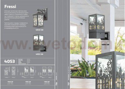 Уличный настеный светильник Odeon light 4053/1W FRESSI