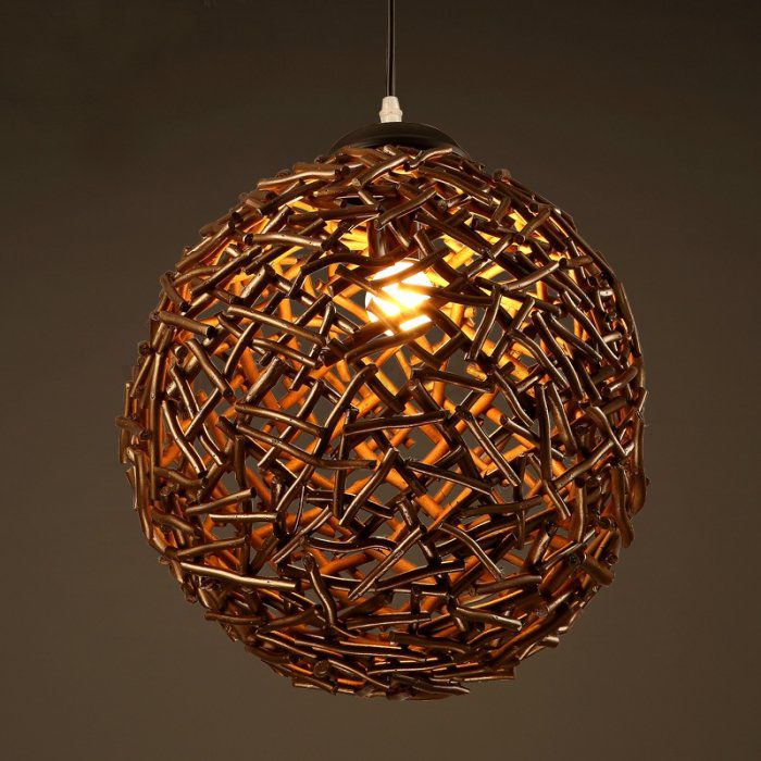 Подвесной светильник Old Wicker Pendant Sphere Loft Concept 40.556.MT.TR.R1H