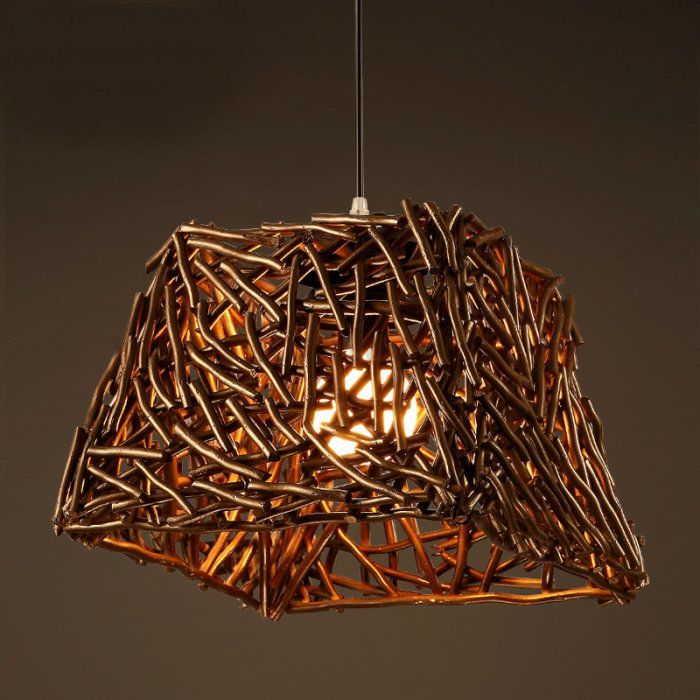 Подвесной светильник Old Wicker Pendant Cub Loft Concept 40.557.MT.TR.R1H