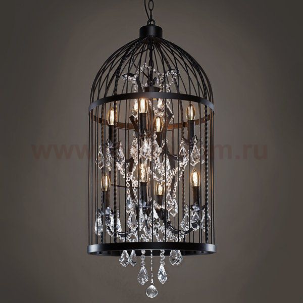 Люстра Steampunk Birdcage Chandelier 45 black Loft Concept 40.562