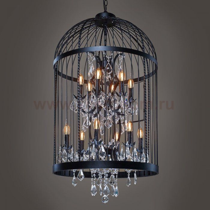 Люстра Steampunk Birdcage Chandelier 60 black Loft Concept 40.563