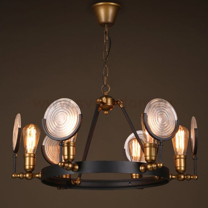 Люстра GASLIGHT LENS Chandelier 6 Loft Concept 40.600