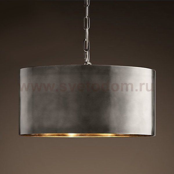 Подвесной светильник RH Antiqued Metal Drum Pendant lamp Loft Concept 40.619