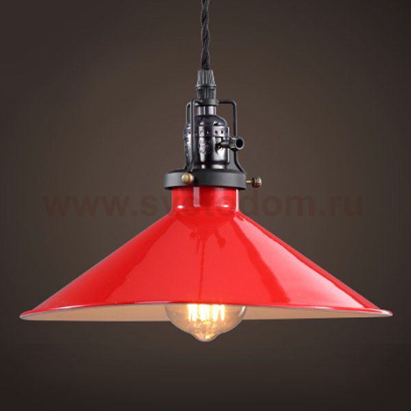 Красный подвесной светильник Loft Factory filament RED Loft Concept 40.620