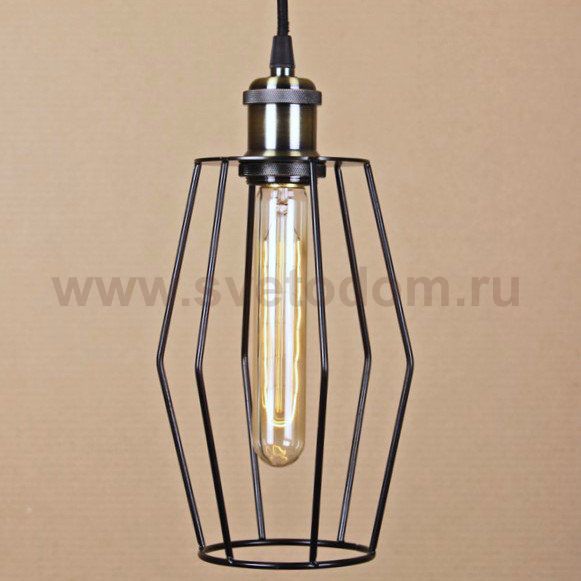 Подвесной светильник Wire Cage Pendant Spauk Black Loft Concept 40.671