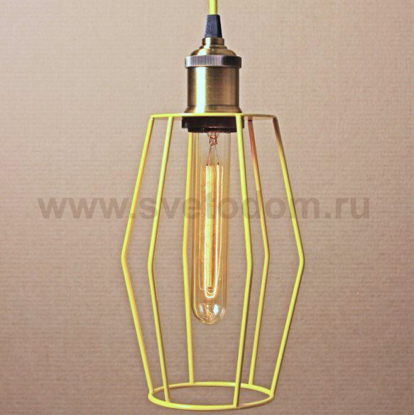 Подвесной светильник Wire Cage Pendant Spauk Yellow Loft Concept 40.672