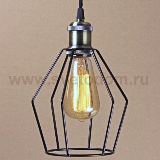 Подвесной светильник Wire Cage Pendant Trew Black Loft Concept 40.679